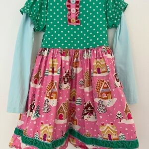 Matilda Jane Gingerbread Village Dress size 8